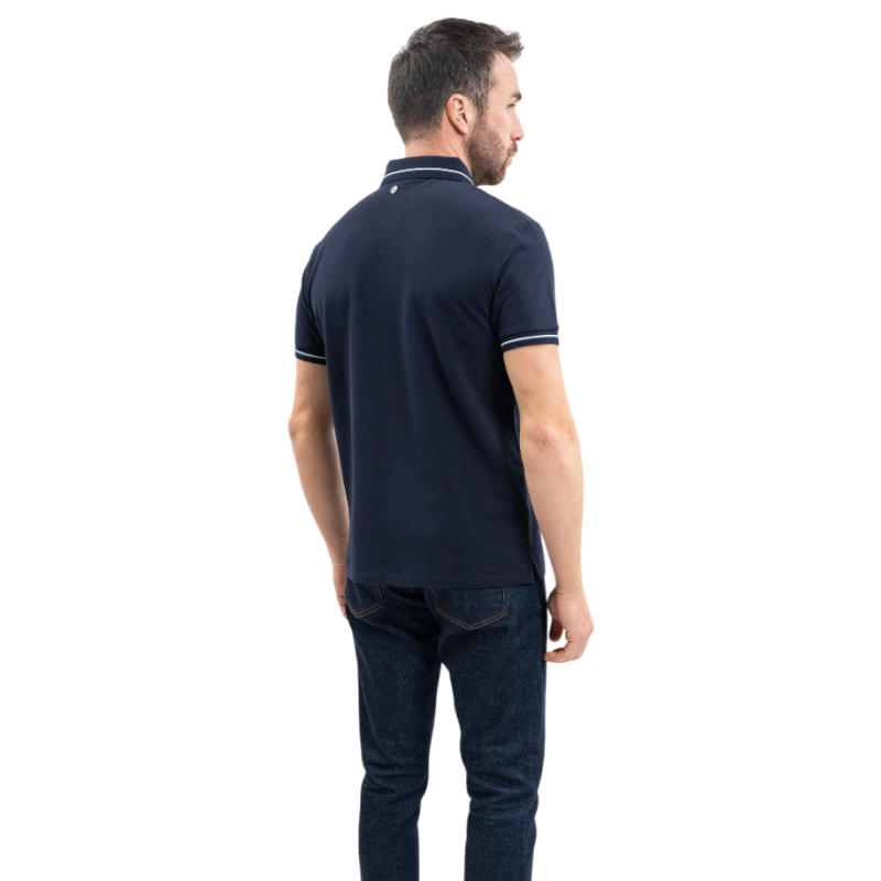 Harcour - Oscar Men's Short Sleeve Polo Navy | - Ohlala