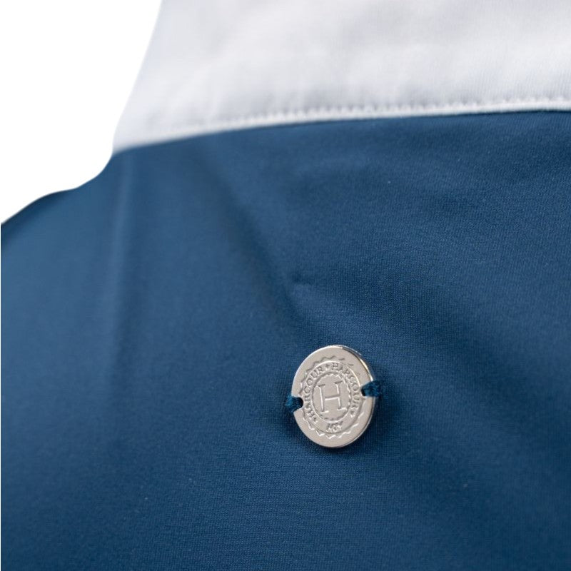 Harcour - Polo de concours manches courtes femme Shine bleu lagon | - Ohlala