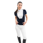 Harcour - Dames wedstrijdpolo korte mouwen Shine marine | - Ohlala