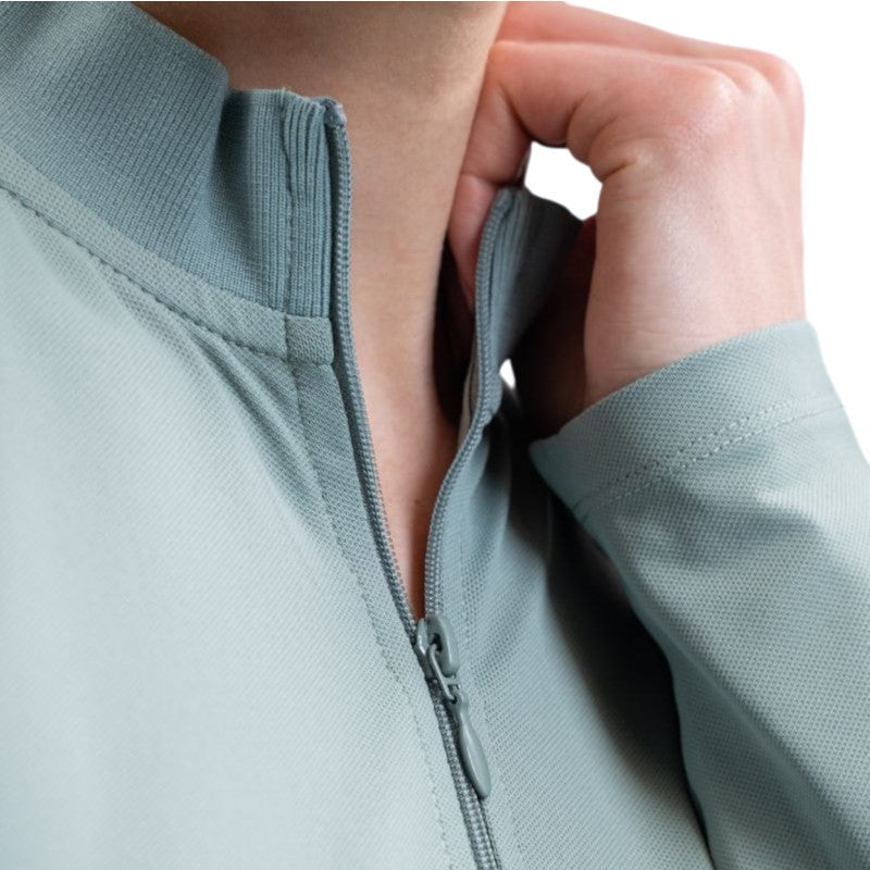Harcour - Techniczne polo z długim rękawem damskie Tess grey green | - Ohlala