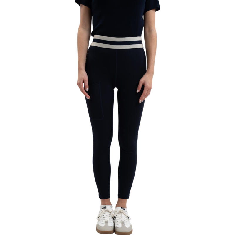 Harcour - Women's Volta navy/linen leggings | - Ohlala