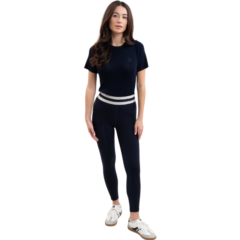 Harcour - Women's Volta navy/linen leggings | - Ohlala