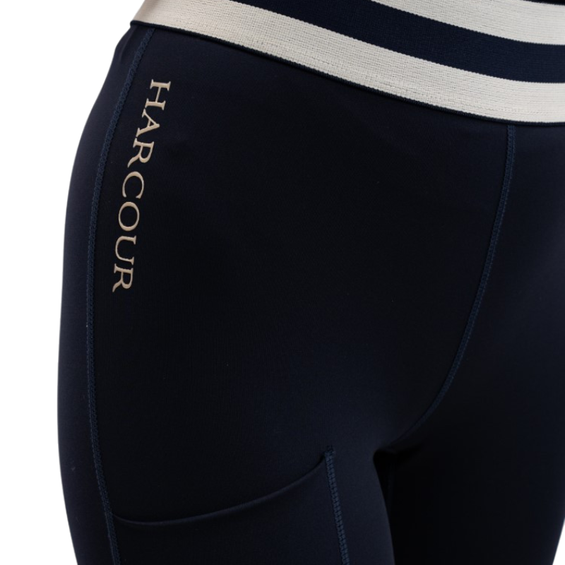 Harcour - Volta navy/linen women's leggings | - Ohlala
