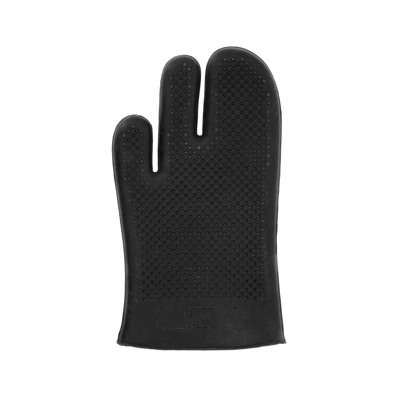 Hippotonic - Massagehandschoen 3 vingers zwart | - Ohlala