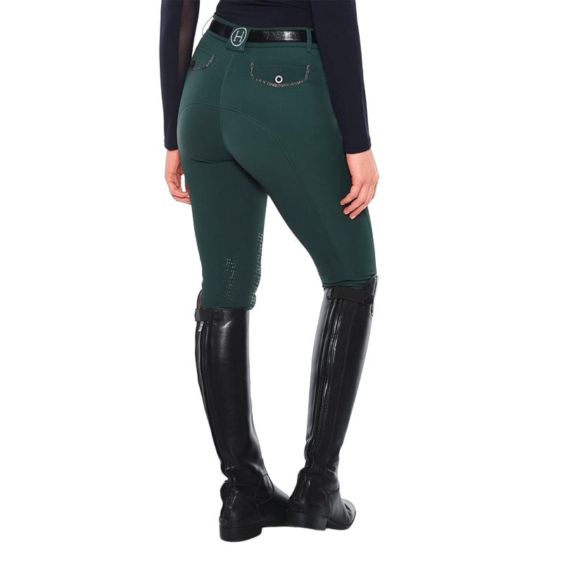 Harcour - Damen-Reithose fix system grip Jaltika Dschungelgrün | - Ohlala