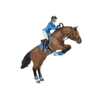 Papo - Cheval saut d'obstacle et cavalière | - Ohlala