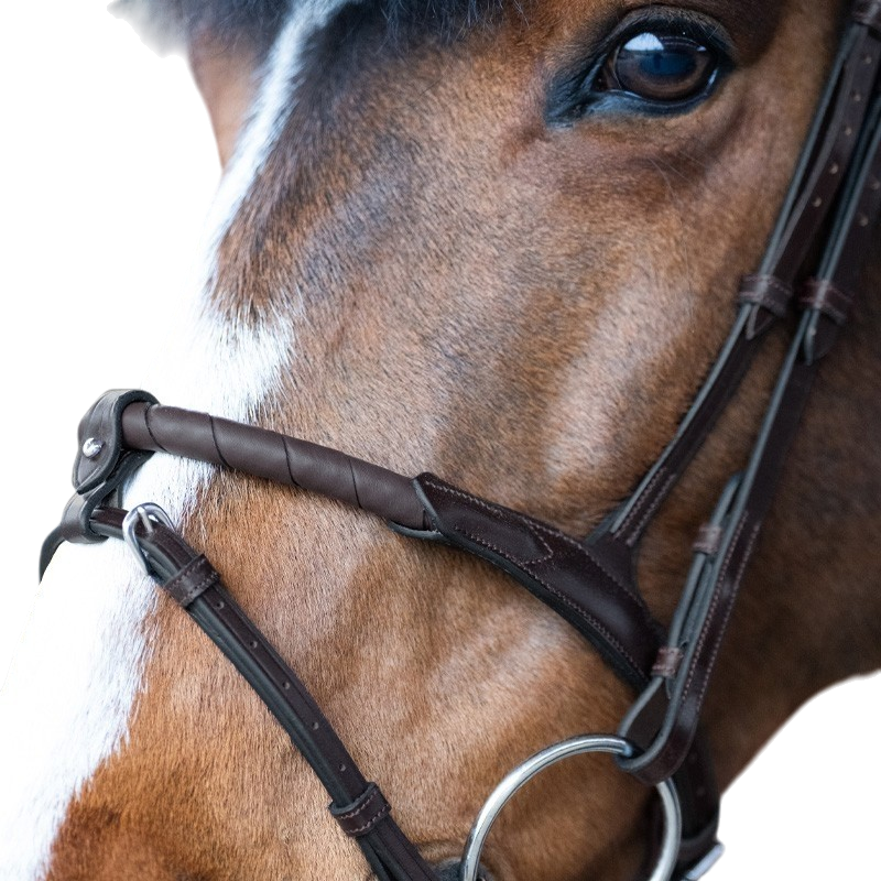 Jump'In - Muserolle combinée en corde Evolution havane | - Ohlala