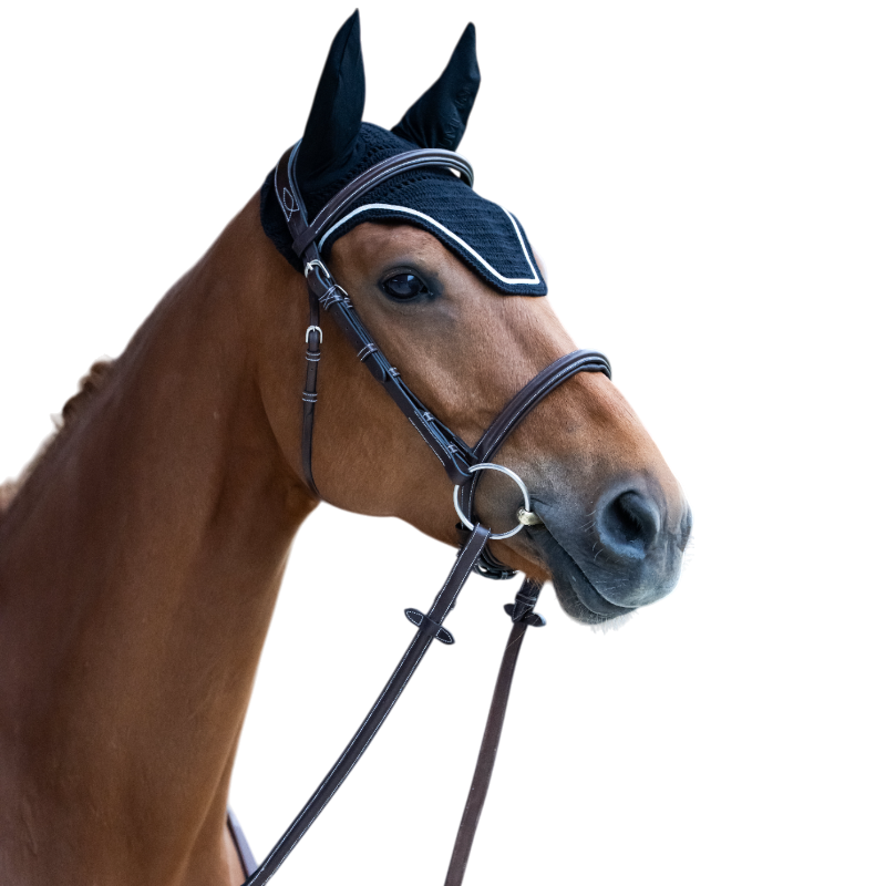 Jump'In - Black Balthazar horse bonnet / lurex