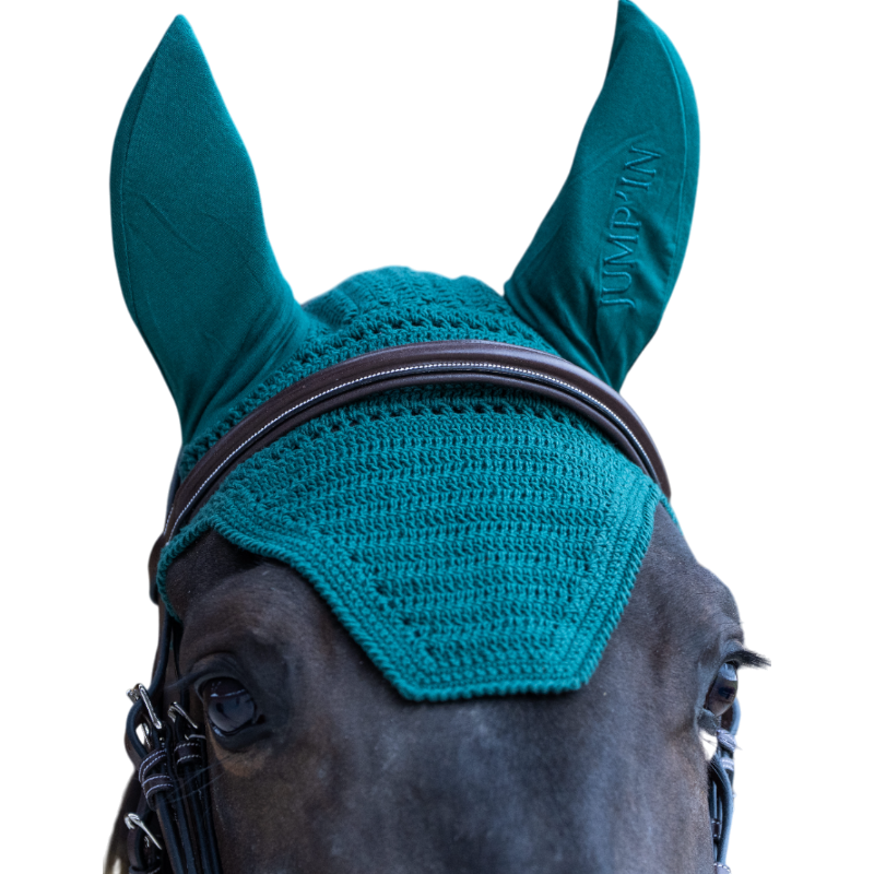 Jump'In - Bonnet pour chevaux Balthazar vert/ vert | - Ohlala