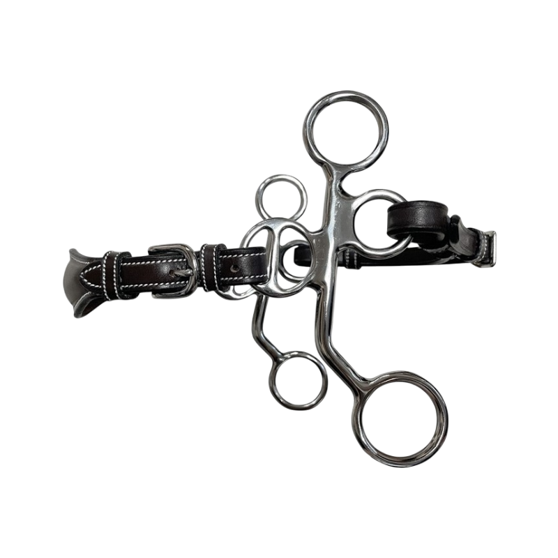 Jump'In - Leather short shank pony hackamore black | - Ohlala