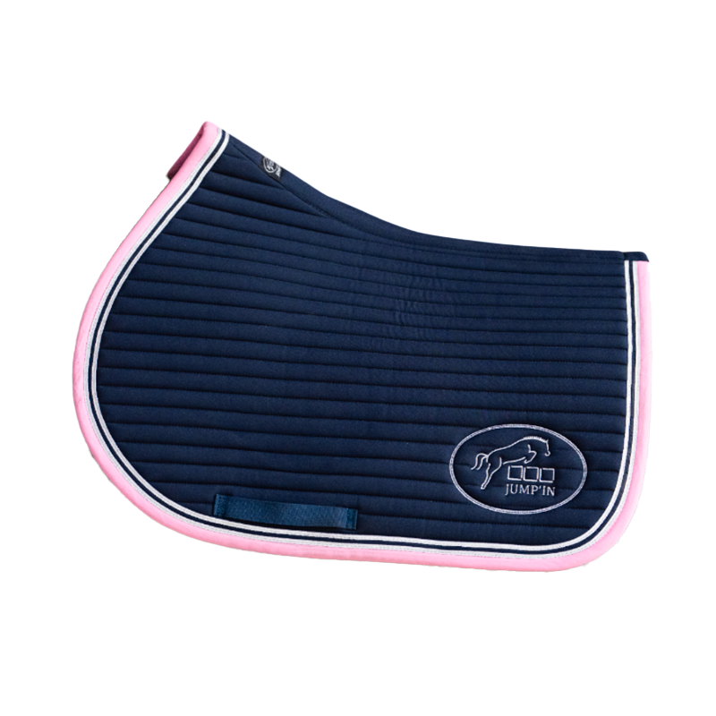 Jump'In - Tapis de selle Balthazar marine/ rose | - Ohlala