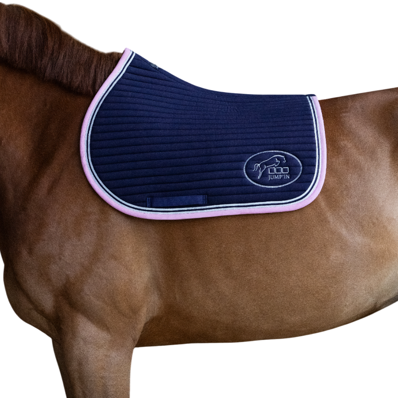 Jump'In - Balthazar Navy/Pink Saddle Pad | - Ohlala