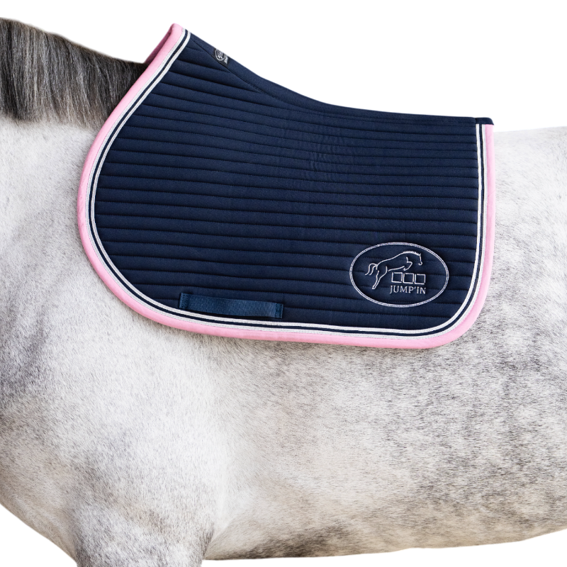 Jump'In - Tapis de selle Balthazar marine/ rose | - Ohlala