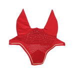 Kentucky Horsewear - Geräuschdämpfende Pferdehaube Wellington Velvet rot | - Ohlala