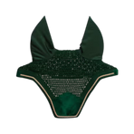 Kentucky Horsewear - Geräuschdämpfende Pferdehaube Wellington Velvet dunkelgrün | - Ohlala