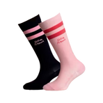 Kentucky Horsewear - Chaussettes d'équitation enfant x2 marine/ light rose | - Ohlala