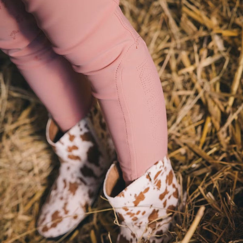 Kentucky Horsewear - Sammy Kids girls full grip dusty pink riding leggings | - Ohlala