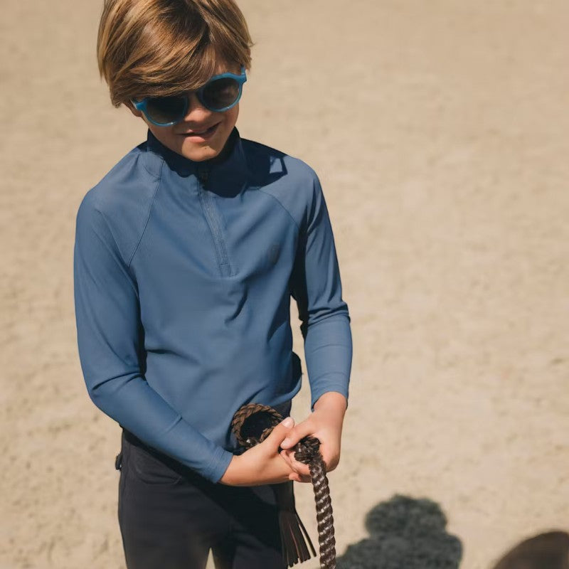 Kentucky Horsewear - Barcelona Kids boys long sleeve training t-shirt navy | - Ohlala