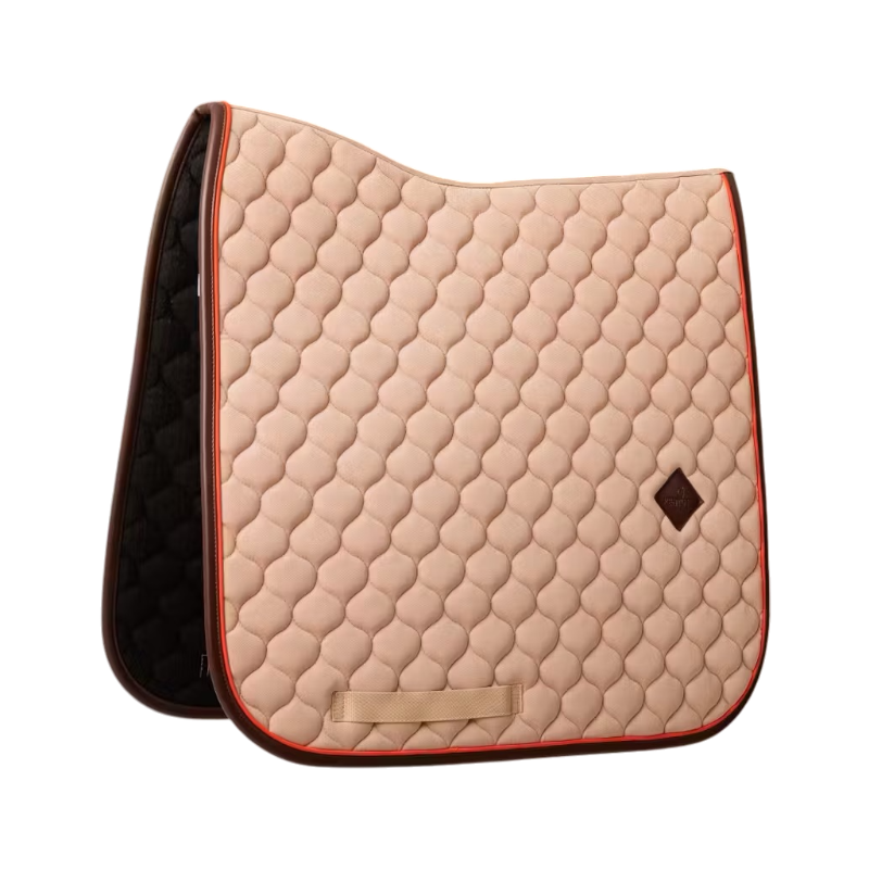 Kentucky Horsewear - Onion Quilt Leather Neon Beige Dressage Saddle Pad | - Ohlala