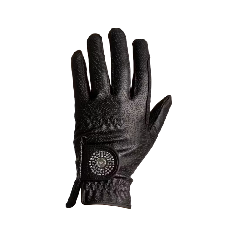 Kentucky Horsewear - Grip Glitter Riding Gloves black | - Ohlala