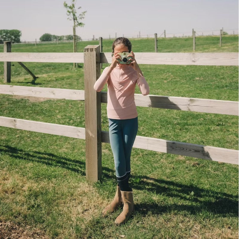 Kentucky Horsewear - Miami Kids Girls Riding Leggings with Knee Grip emerald | - Ohlala