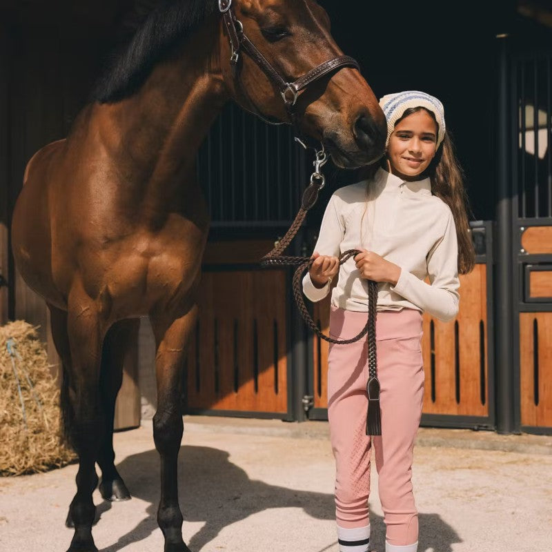 Kentucky Horsewear - Miami Kids Girls Riding Leggings with Knee Grip dusty rose | - Ohlala