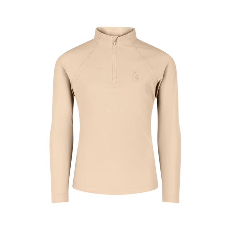 Kentucky Horsewear - Madrid Kids girls long sleeve training t-shirt beige | - Ohlala