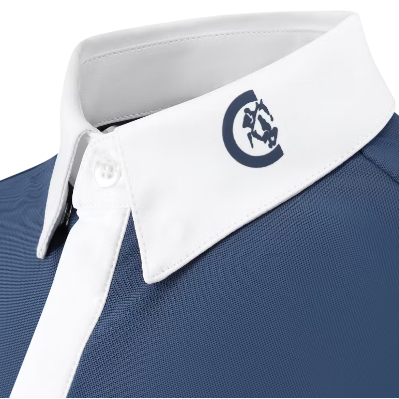 Kentucky Horsewear - Polo de concours Osaka Kids garçon manches longues marine | - Ohlala