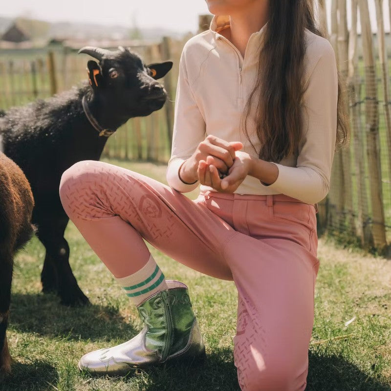 Kentucky Horsewear - Miami City girls' riding breeches dusty pink | - Ohlala