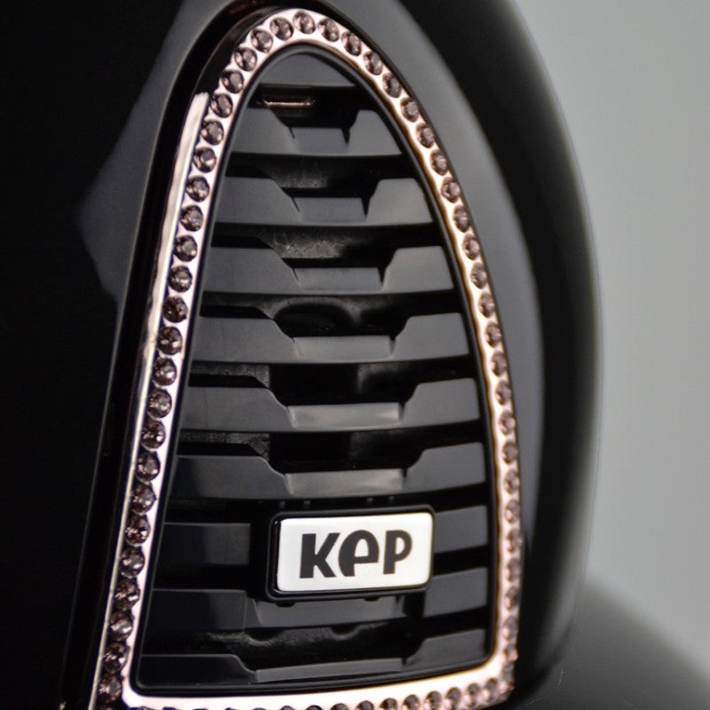 KEP - Casque d'équitation Cromo 2.0 édition limitée Shine Padova black Swarovski visière polo | - Ohlala