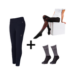 Kingsland - Pack Legging de equitación mujer KLKatja W E-Tec F-Grip marino + Malla térmica mujer Smart Layer negro + Calcetines de equitación KLVidalia Show pack (x3) de regalo | - Ohlala