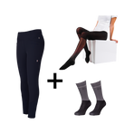 Kingsland - Pack Legging de equitación mujer KLKatja W E-Tec K-Grip marino + Malla térmica mujer Smart Layer negro + Calcetines de equitación KLVidalia Show pack (x3) de regalo | - Ohlala