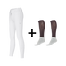 Kingsland - Pack Pantalon d'équitation femme KLKira blanc + Chaussettes d'équitation Classic Show noir offertes | - Ohlala