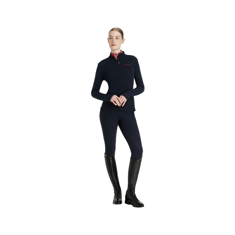 Lemieux - Women's navy Frances zip collar polar base layer