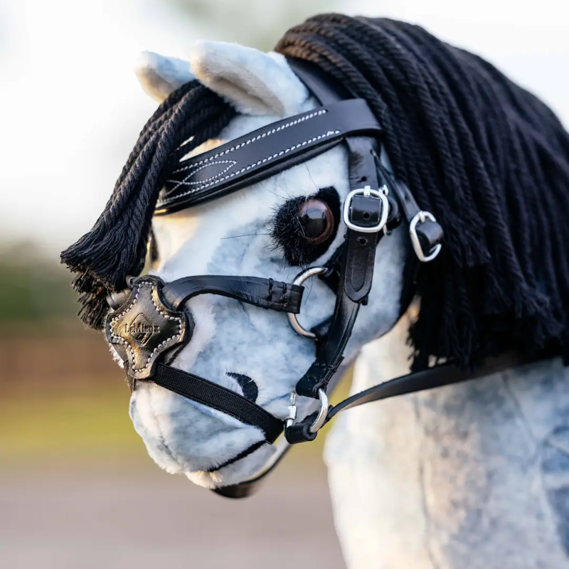 Lemieux - Bridon à muserolle croisée pour Toy Pony Grackle noir | - Ohlala
