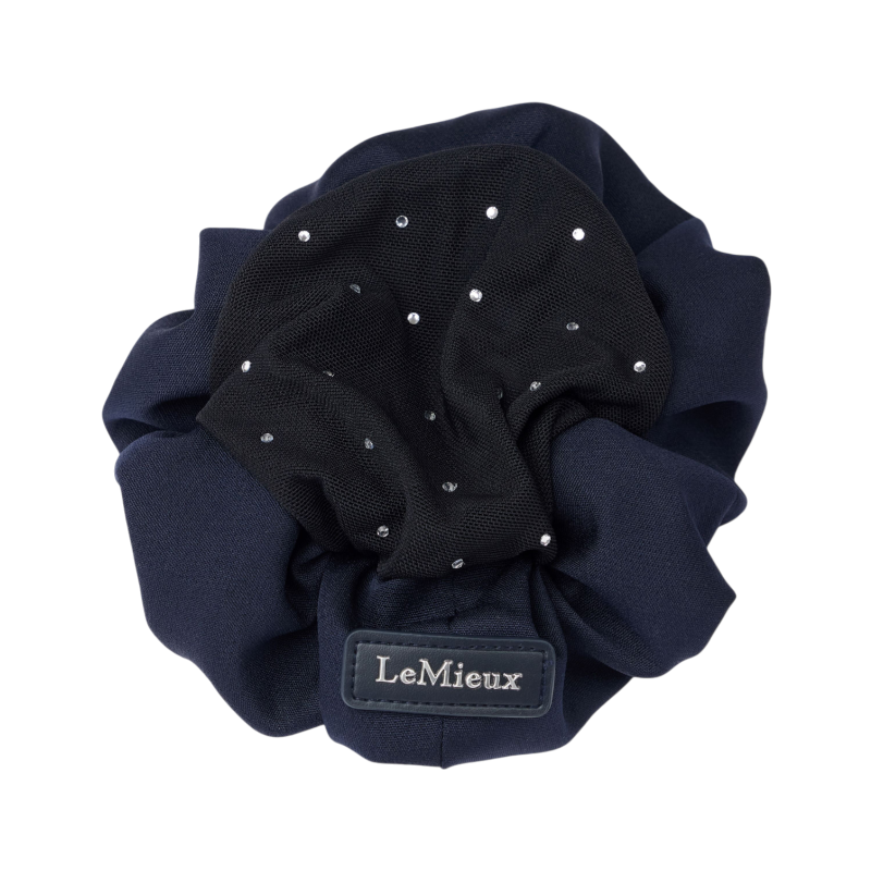 Lemieux - Crystal Hair Net Scrunchie navy/black | - Ohlala