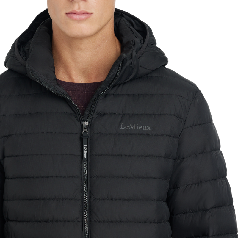 Lemieux - Black men's hooded down jacket