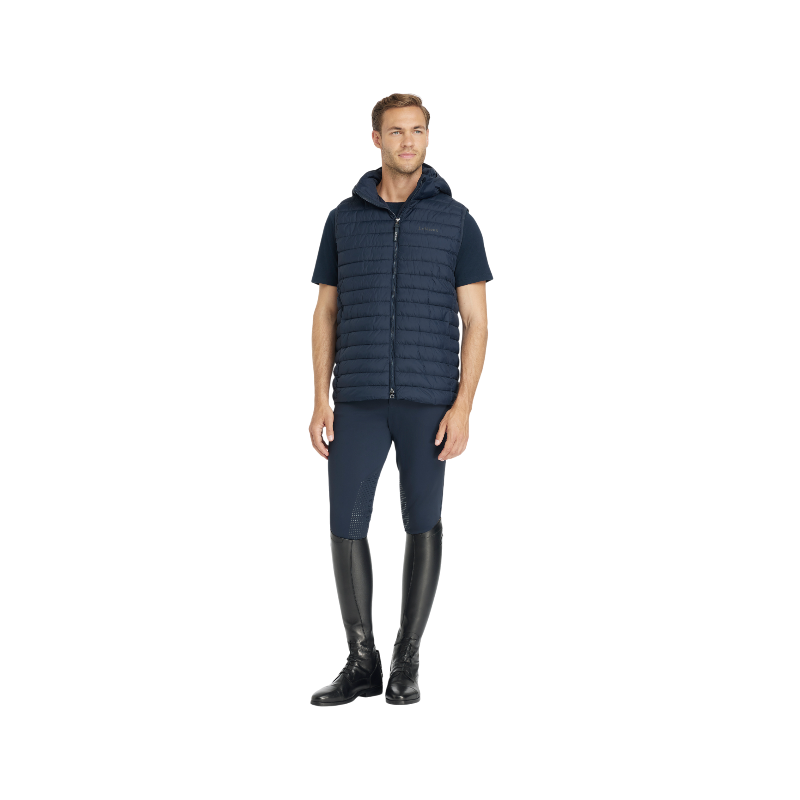 Lemieux - Men's navy hooded sleeveless down jacket