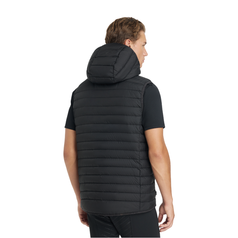 Lemieux - Black men's sleeveless down jacket with hood