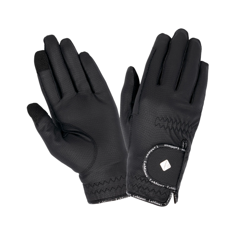 Lemieux - Junior Classic Black Riding Gloves | - Ohlala