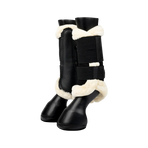 Lemieux - Mesh Fleece Edged Closed Brushing Boots Black/Natural | - Ohlala