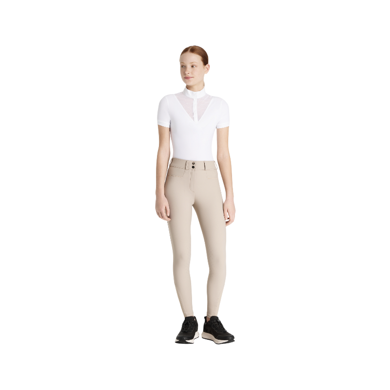 Lemieux - Girl's riding pants with knee grip Young Rider Izzy Almond