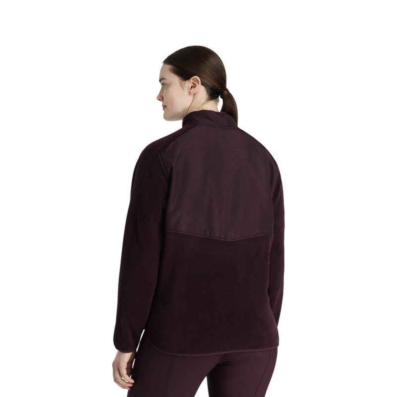 LeMieux - Fleece bi-materiaal col met rits dames Clara damson | - Ohlala