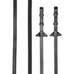 Lemieux - Rubber Half Lined Reins Black/Silver | - Ohlala