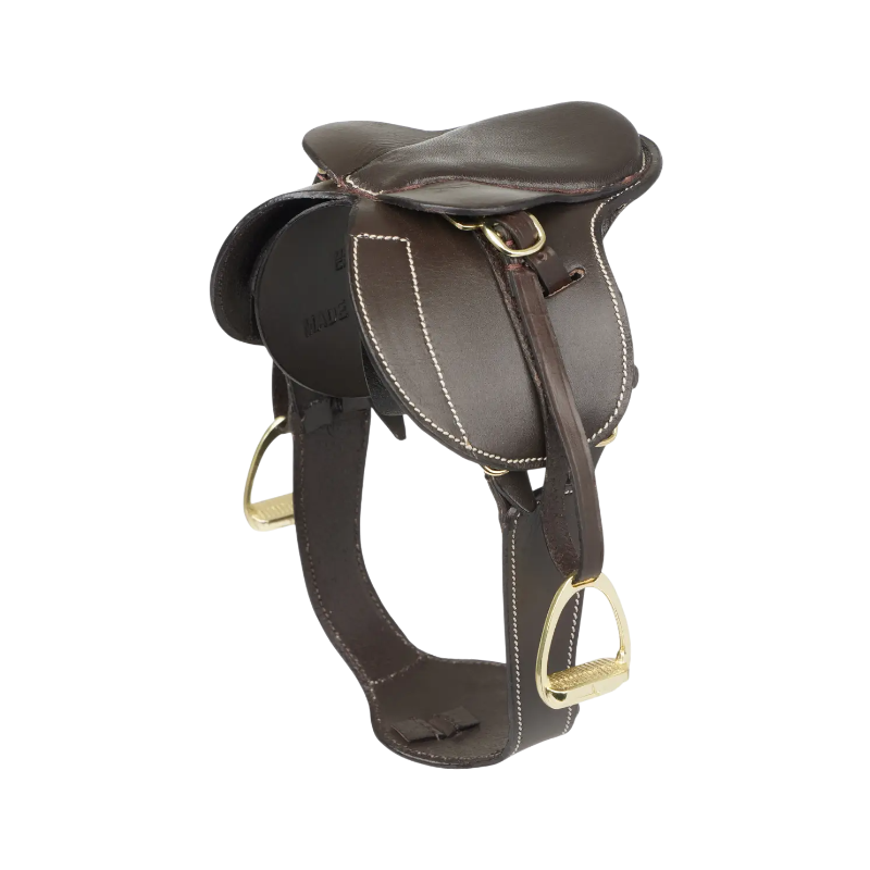 Lemieux - Saddle with bib strap for Toy Pony Jump brown