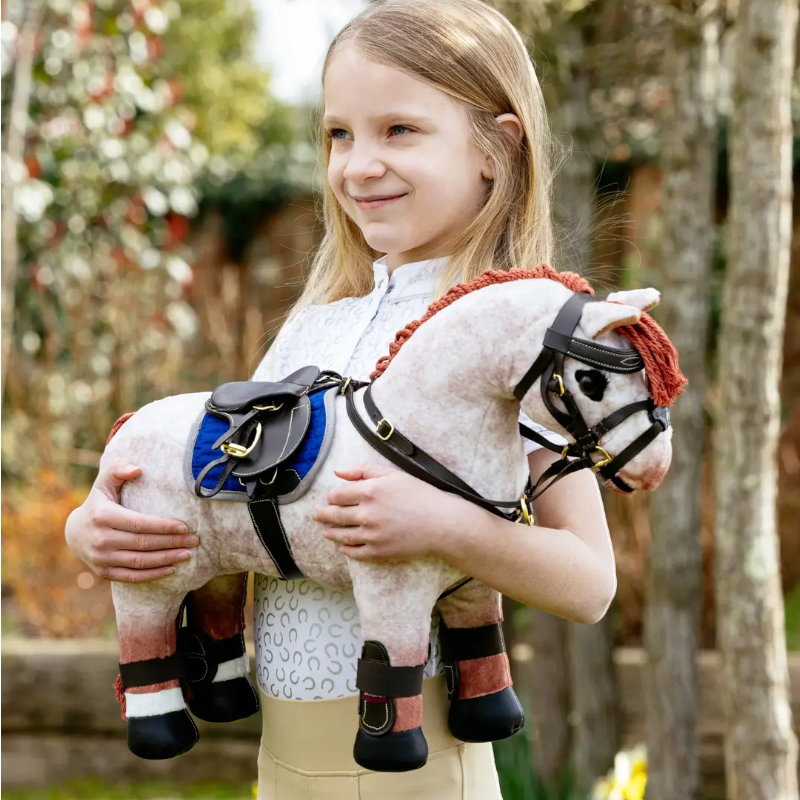 Lemieux - Saddle with bib strap for Toy Pony Jump brown
