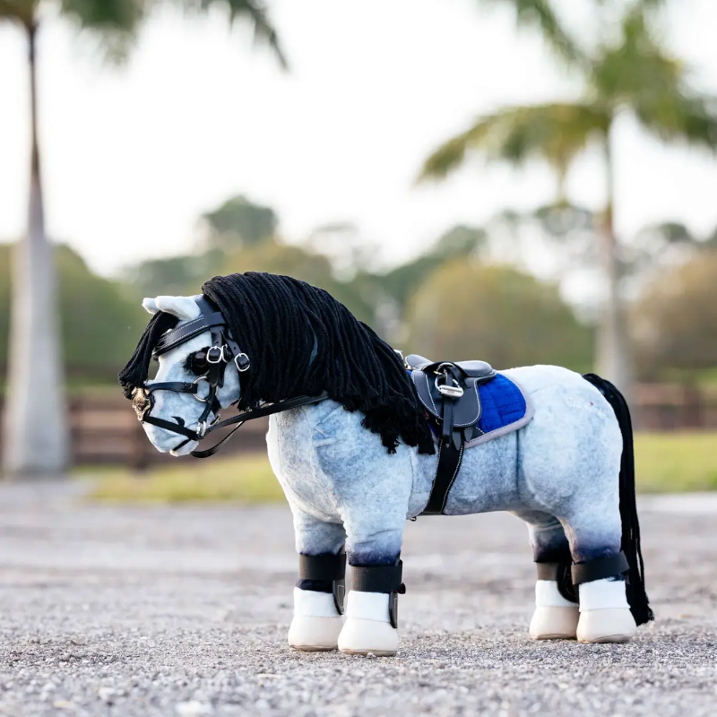 Lemieux - Saddle with bib strap for Toy Pony Jump black