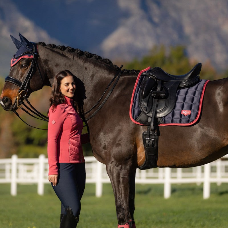 Lemieux - Classic Square Dressage Saddle Pad navy/cranberry