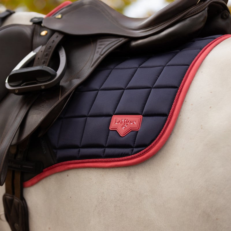 Lemieux - saddle pad Square Loire Classic marine/ cranberry