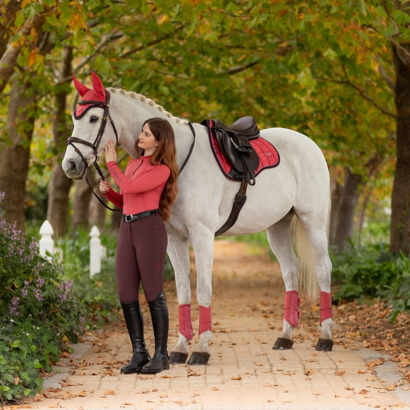 LeMieux - Tapis de selle Mixte Square Loire Classic cranberry | - Ohlala